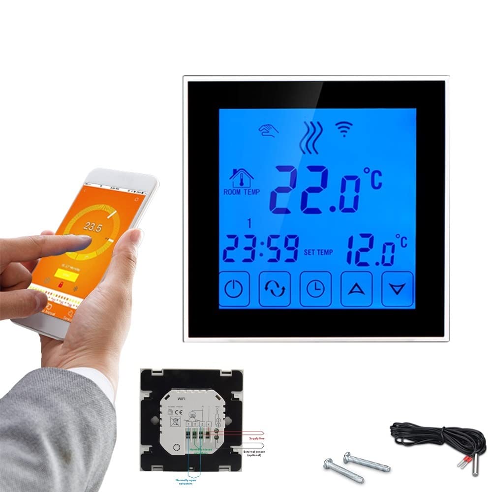 Termometro da interno igrometro digitale Smart House Wifi Programmable App Controller dell'interruttore di temperatura del termostato di riscaldamento dell'acqua intelligente for pavimento caldo Con d