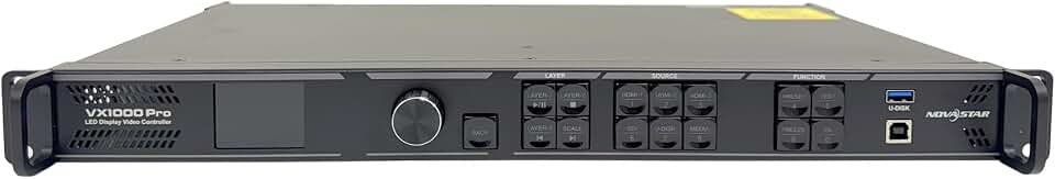 VX1000 Pro All-in-One LED Video Processor & Controller, Upgraded VX1000, 4K Video Processor with HDMI 2.0, SuperView III, Low Latency, 6.5M Pixel Load, SDI, USB Playback, 10Gb Optical Ports