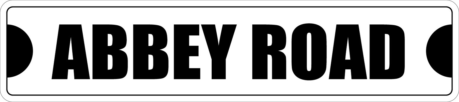 StickerPirate Abbey Road 4" x 18" Novelty Metal Street Sign Aluminum SS 116