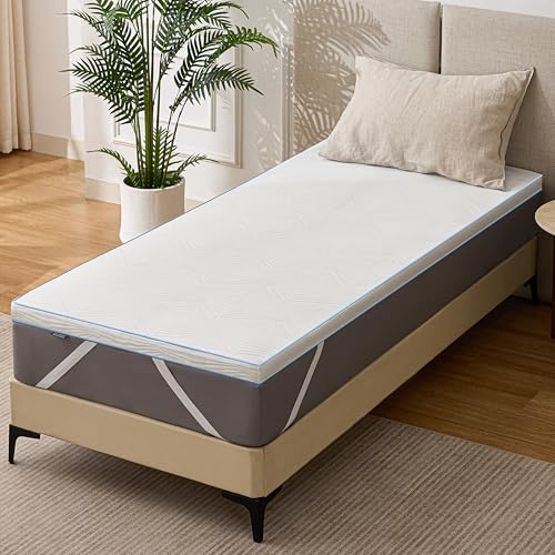 Solviente Topper 80x190cm H3-7.5cm Memory Foam & Kaltschaum Matratzen Topper Oeko-TEX Zertifiziert Abnehmbarer Bezug rutschfest Antiallergisch Leise & Atmungsaktiv