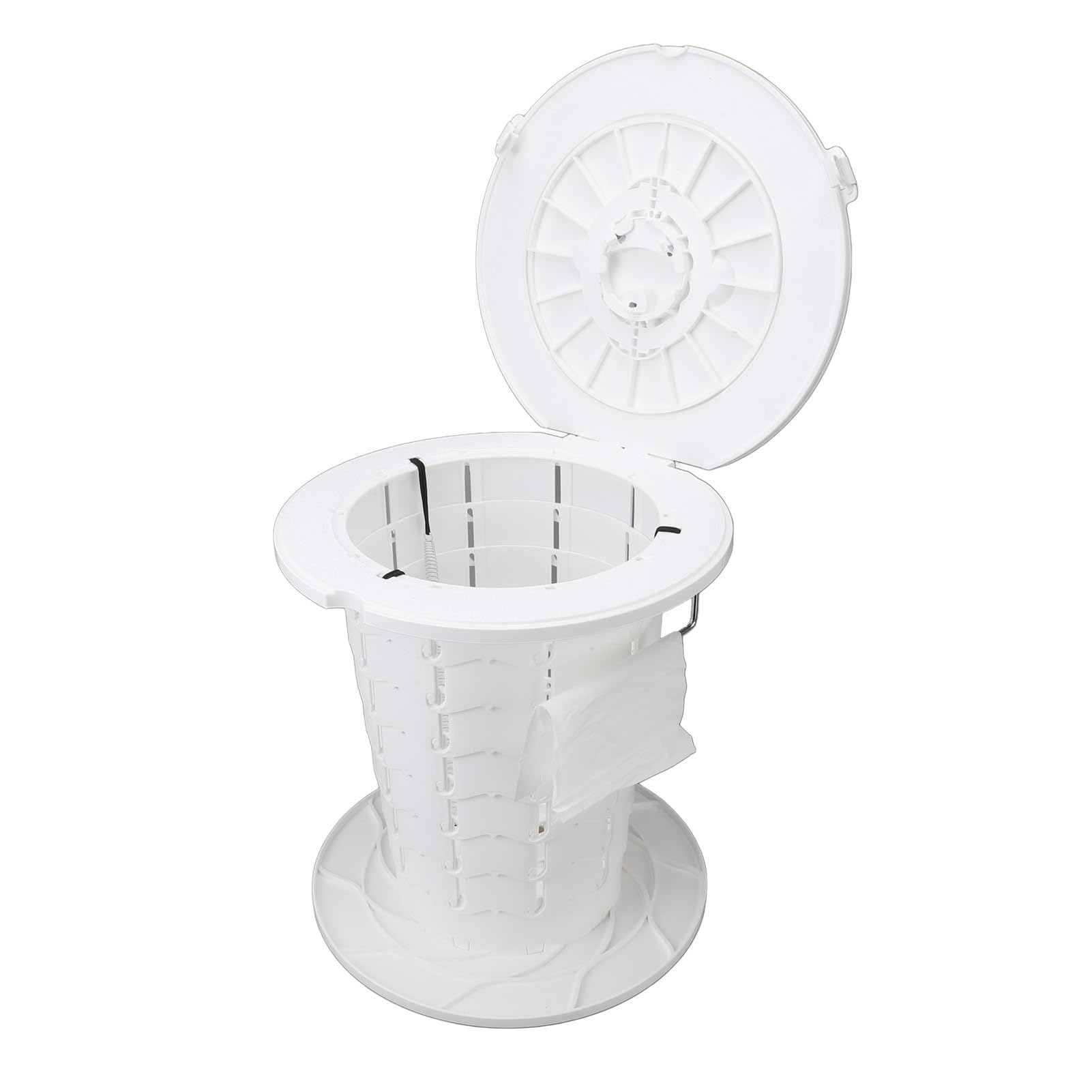 Inodoro Portátil Retráctil de Altura Ajustable para Acampar, Adultos, Niños, Capacidad de Carga de 330,7 LB, Orinal de Viaje Plegable Resistente e Impermeable para Senderismo, Pesca en