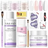 SAVILAND Acrylic Nail Kit for Beginners with Everything Home DIY Nail Art Salon