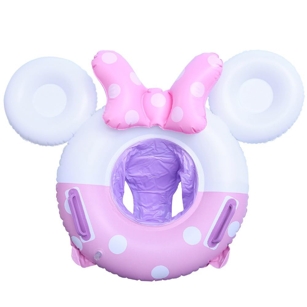 Baby Swimming Float Swim Ring Cute Floaties with Seat and Handle Pool Floats Toys Fun Water Raft Lounge Party Supplies for Infant Toddler Kids Children