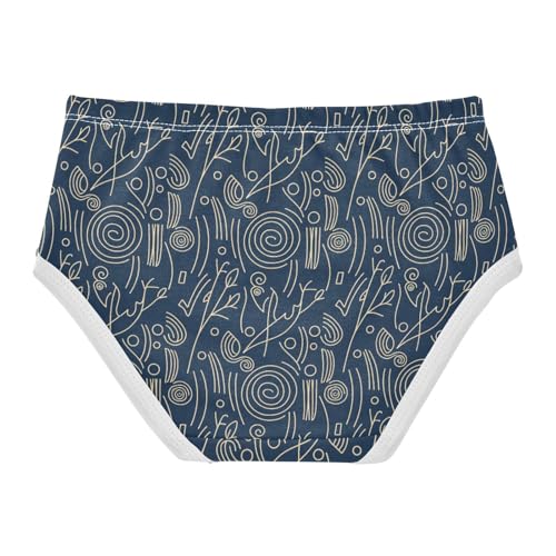 Girls' Underwear Abstract Line Blue Toddle Brief Panties 23026372