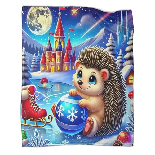 Couverture de lit hérisson 3D en microfibre douce et chaude - 3