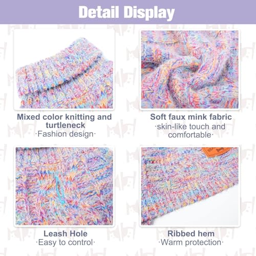 Image of BEAUTYZOO Dog Sweaters for Large Dogs, Knit Clothes with Harness Hole