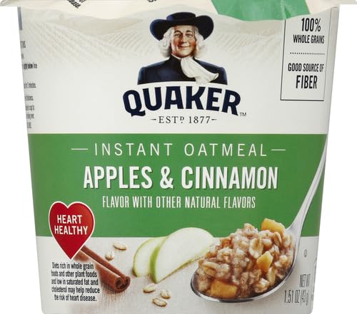 Image of Quaker, Instant Oatmeal Express, Apples & Cinnamon, 1.51 Oz