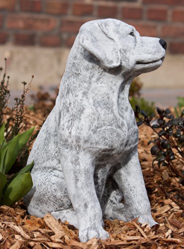stoneandstyle Steinfigur großer Labrador Hund, Höhe ca. 36 cm, Gewicht 14,3 kg, Frost- und wetterfest bis -30°C, massiver Steinguss