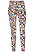 KMystic Women's Printed Basic Ultra Soft Leggings Regular and Plus Sizes (Plus Size, Emoji)