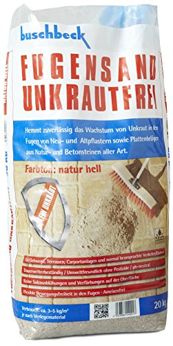 Preisvergleich Produktbild Buschbeck Fugensand Unkrautfrei NATUR HELL 20kg-Sack