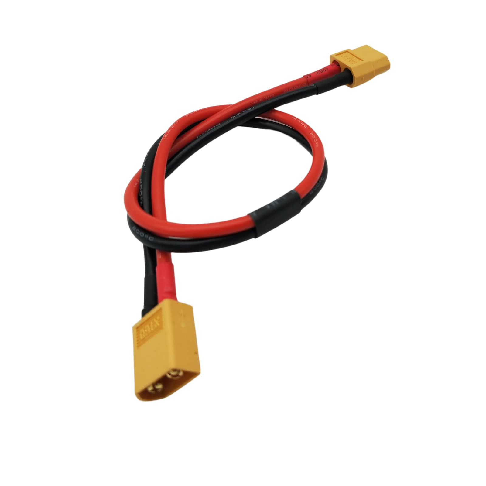 Lot De 3 Câbles D'extension XT60 – Connecteur Mâle-femelle, 30 Cm, 14 AWG, Silicone/cuivre, Pour Batterie RC Lipo, Voiture/bateau/avion