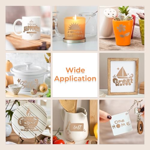 Image of HTVRONT Matte Champagne Gold Metallic Vinyl - 12 inch x 15FT Champagne Gold Permanent Adhesive Vinyl for All Cutting Machine - Easy to Cut & Weed