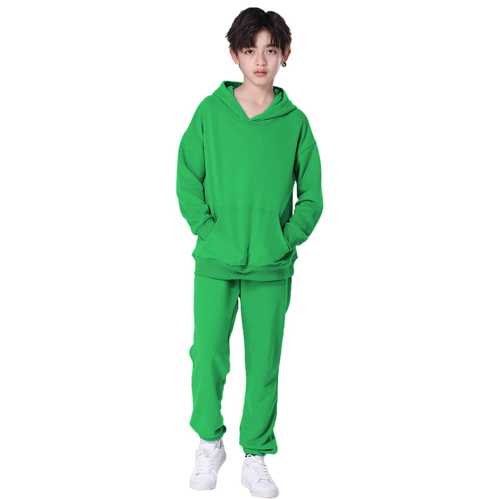 amropi Chándal Niños 2 Piezas Cálido Sudadera con Capucha y Pantalones Jogging Conjunto Ropa para 3-12 años