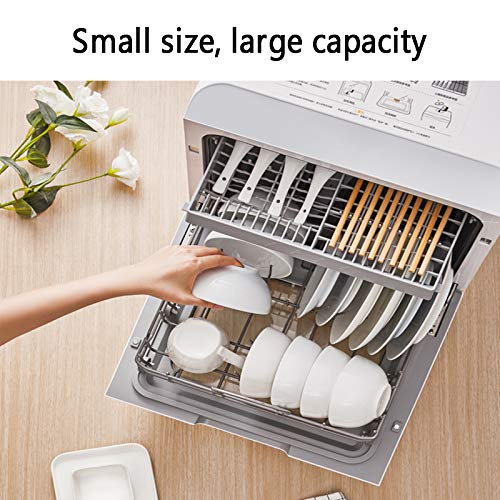 Draagbare Aanrechtvaatwasser, Compacte Vaatwasser Met Vijf Reinigingsmodi En Wasfunctie Voor Zacht Water, Geschikt Voor Thuis En Slaapzaal - Afbeelding 8