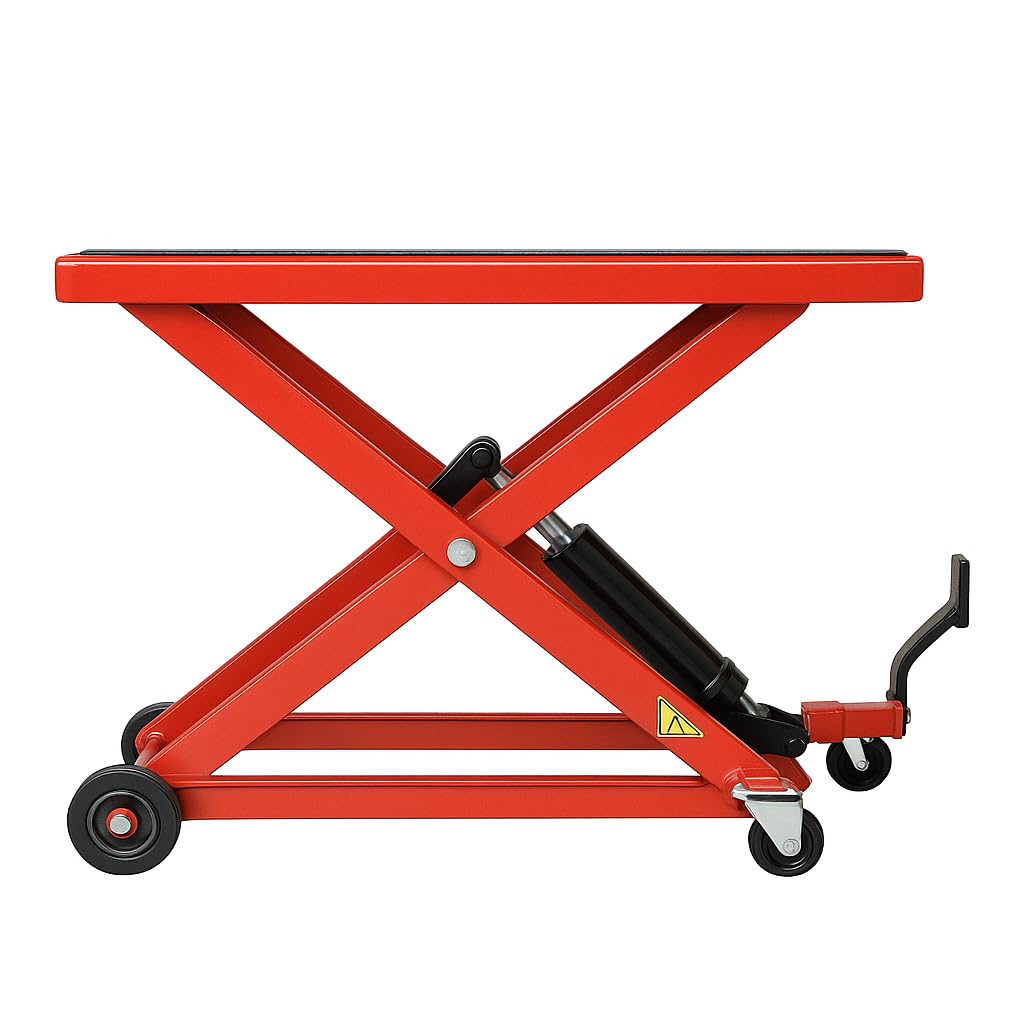 Elevador de Motos 450 kg – Plataforma Hidráulica 11 a 40 cm – Soporte Moto Taller con Sistema de Bloqueo – Base Antideslizante para Reparación y Mantenimiento
