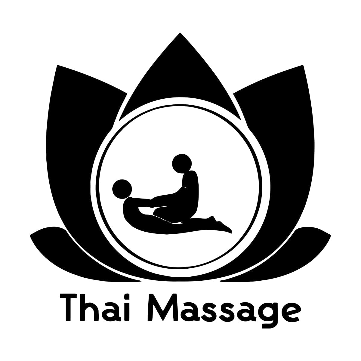 Thai Massage Wall Decals Beauty Salon Shop Window Decor Art Mural Wall Stickers Home Decoration Accessories for Woman Room Small - 28x28cm โ image 1