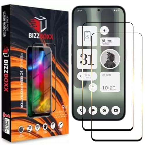 Image of Compatible With Nothing Phone (2a) Plus Tempered Glass Screen Protector With Precise Edges - High Definition, Shatterproof, Easy Install, Anti-Fingerprint (Phone 2A Plus) - Pack of 2