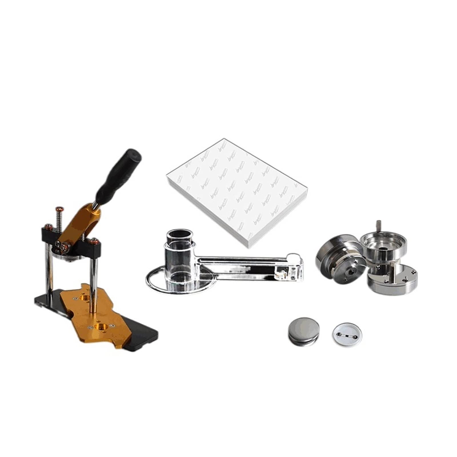 NGTFDCP Badge Machine, Metal Button Making Machine, DIY Round Pin Kit, Badge Press, Die DIY Crafts(44mm)