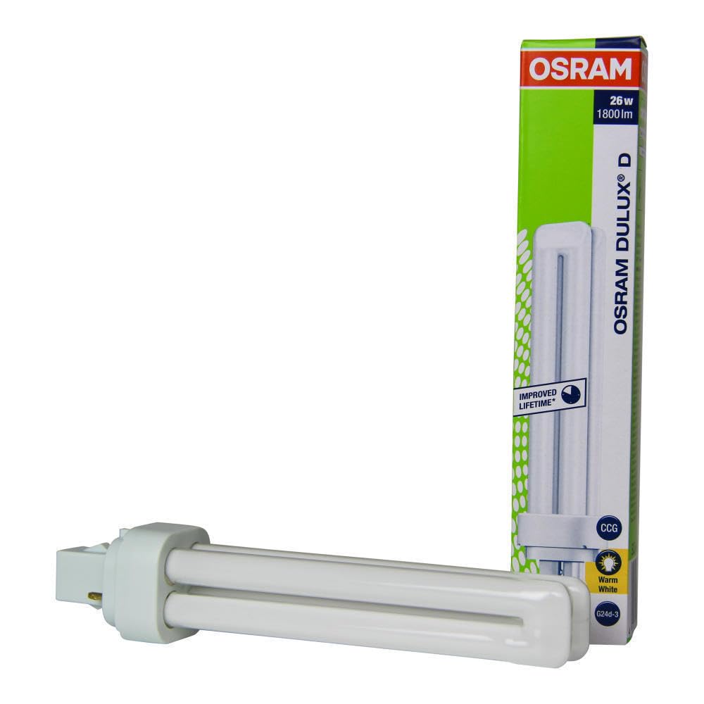 OSRAM Bombilla fluorescente compacta DULUX D, 26 W, G24d-​3 VE = 1