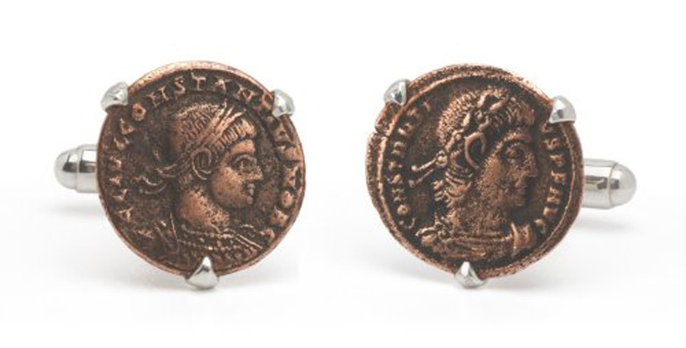 Bronze Roman Coin Cufflinks (55RC)