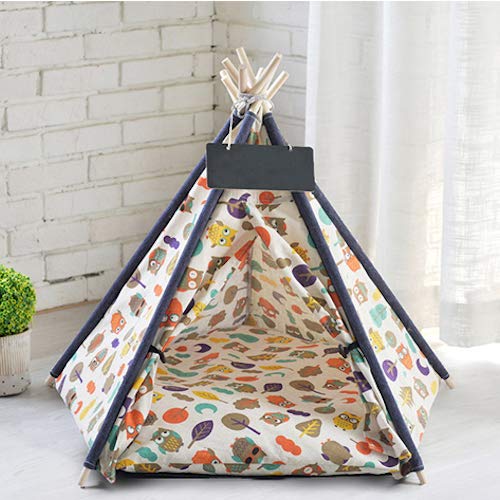Tipi mit Eulenprint für Hunde