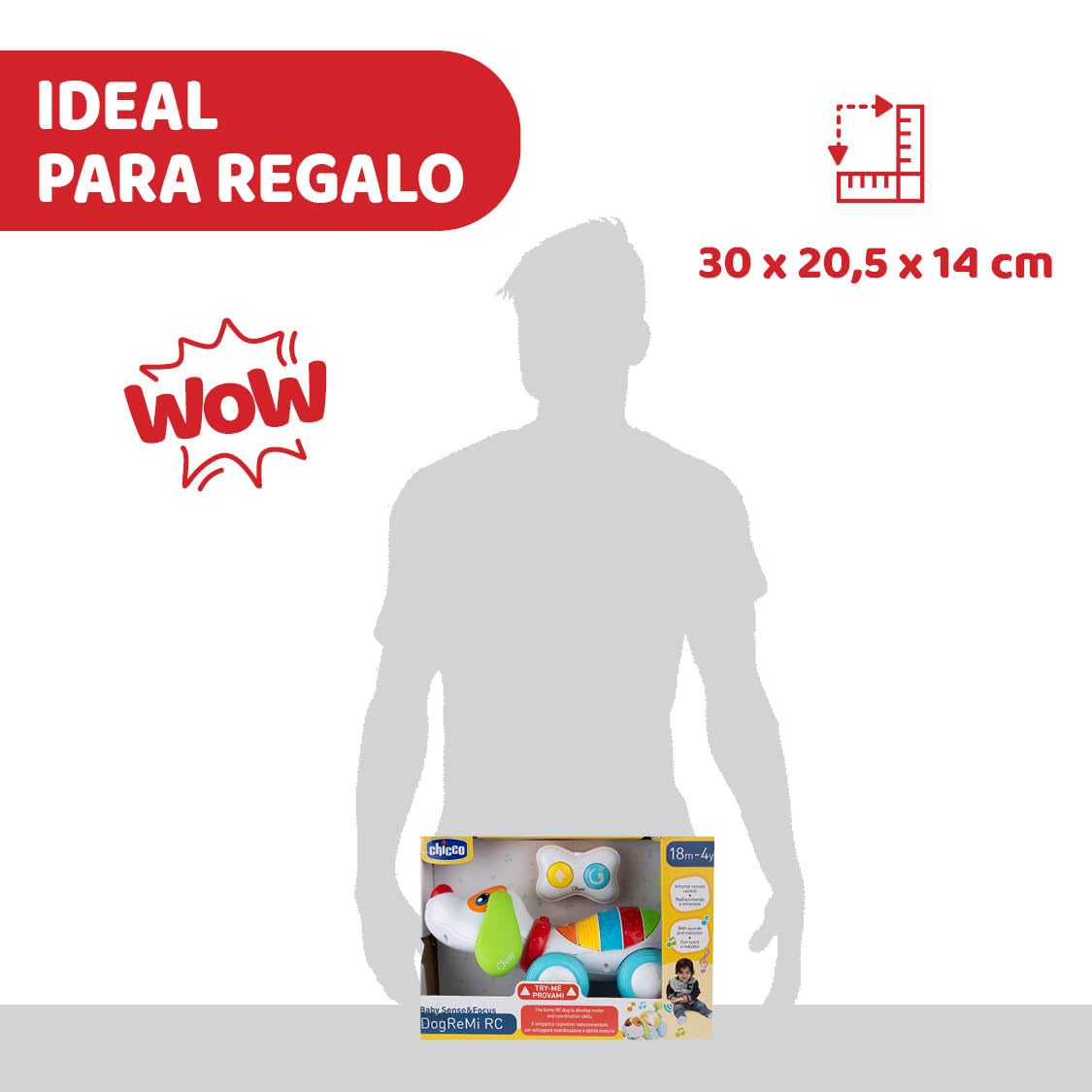 Chicco DogremiRadio Control Parlante, Juguete Teledirigido de Perro, Enseña Música y Sonidos, Mascota Radiocontrol para Niños de 18 Meses hasta 4 años