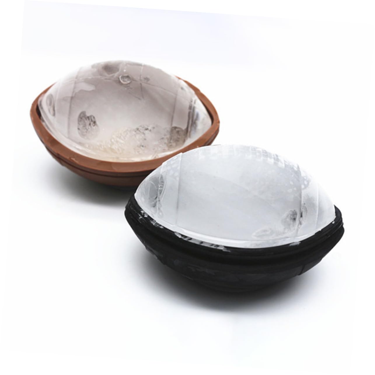PRETYZOOM 5 Juegos Molde De Cubitos De Hielo Cubos De Hielo De Acero Fabricador De Cubitos De Hielo Bandeja De Cubitos De Hielo Bandeja De Hielo Gel De Sílice Light Brown 2 Piezas * 5
