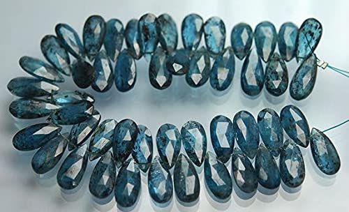 Kyanite mousse briolette poire 15x7mm pierre naturelle pour création de bijoux