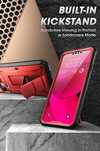 SUPCASE Unicorn Beetle Pro Case for iPhone 14 Plus 6.7", with Built-in Screen Protector & Kickstand & Belt-Clip Heavy Duty Rugged Case (Ruddy) - Image 5