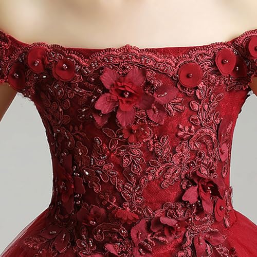 Flower Girls Dress for Wedding Elegant Off Shoulder Princess Party Dresses Long Tulle4