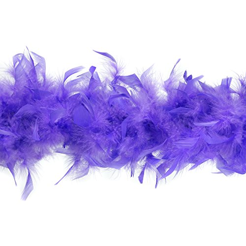 Zucker Chandelle Feather Boa – Medium Weight Boas 6 Ft- Costume Cosplay Accessory, Halloween Party, Carnival - Lavender,2 Yards #TOP5