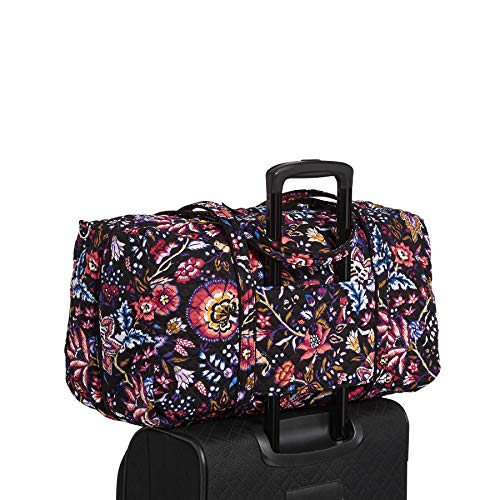Vera Bradley Women's Signature Cotton Lay Flat Travel Duffel Travel Bag, Foxwood, One Size