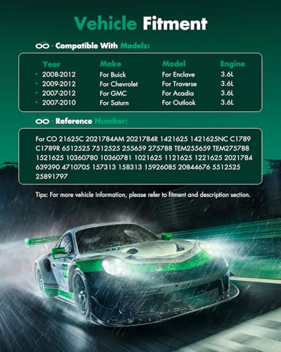 Image of SCITOO AC Compressor for Chevy for Traverse 3.6L 2009-2012 | Fast Cooling, Ultra Low Noise (≤72 dB) Air Conditioner Compressor for Summer, with Clutch, 2021784AM 2021784R 1421625