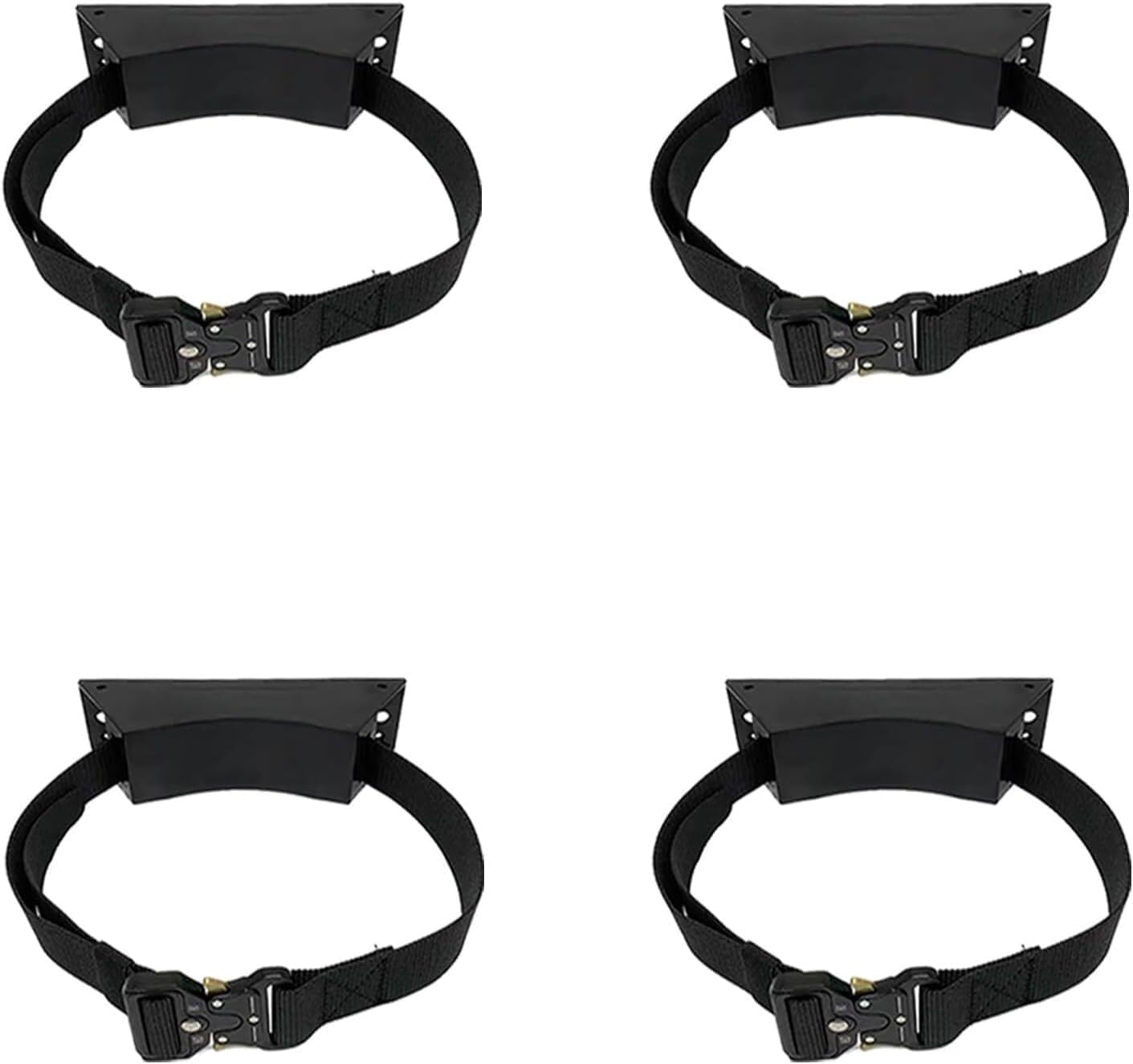 Oxygen Cylinder Wall Mount Bracket - Steel Storage Rack with Adjustable Strap(Black,4pack)