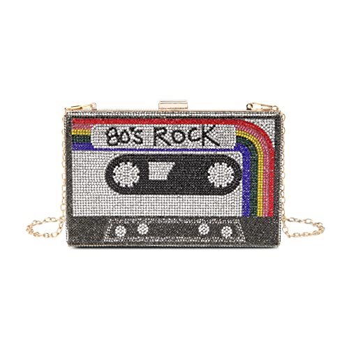 Image of Women Retro Crossbody Bag Rhinestone Fun Unique Evening Clutch Purses for Women