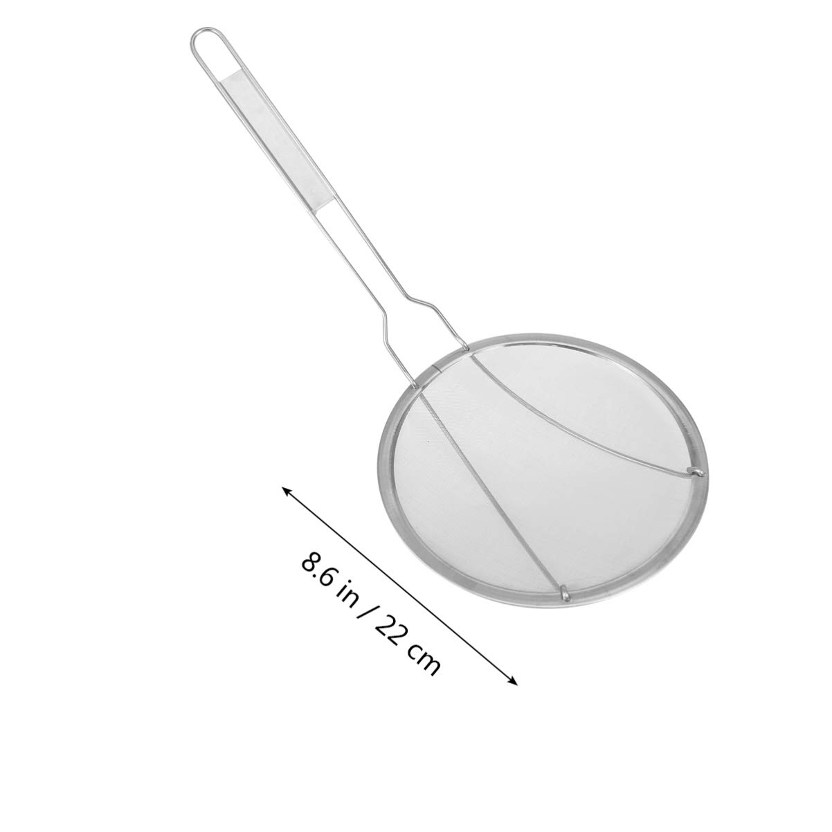 Colador de fregadero Colador de acero inoxidable Colador de malla fina, colador de acero inoxidable Cucharón de espumadera Cocina para el hogar Fideos Colador de papas fritas con mango resistente Co