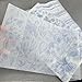 OqcEha Translucent Envelopes, Vellum Jackets, Blue Flower Vellum Wrap for 5 x 7 Wedding Invitations (20pcs)