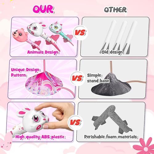 Anginne Geschenk Mädchen 3-12 Jahre,Rakete Spielzeug Mädchen Geschenke 3-12 Jahre Kinderspielzeug ab 3-12 Jahre Mädchen 3-12 Jahre Geschenkideen Outdoor Spiele für Kinder