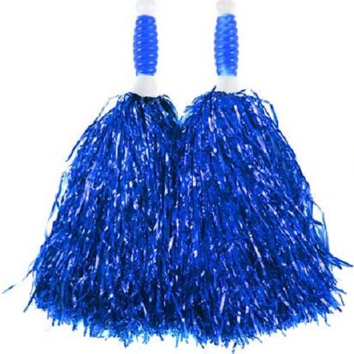 Plastic Cheerleader Cheerleading Pom Poms Party Costume Accessory Set Ball Dance Fancy Dress Night Party Sports Pompoms Cheer, Training, Circus, Dance, Baton Twirling, Dancing Streamers (pack of 2)