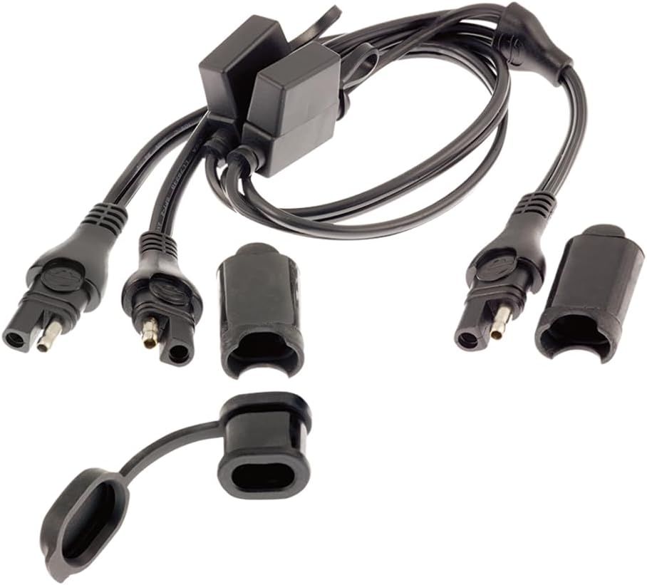 OptiMate CABLE O-35, Y-splitter, SAE IN to 2 x DC sockets OUT