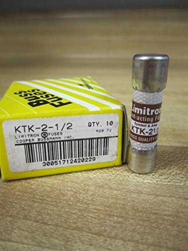 Bussmann KTK-2-1/2 Cooper KTK212 Limitron Fuse 2-1/2A 600V (Pack of 10)