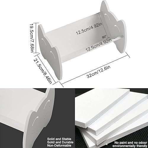 Miniatura 3 de Hggzeg Estantería para niños pequeña de escritorio para niños, estante de almacenamiento, organizador de libros blanco para habitación de niños