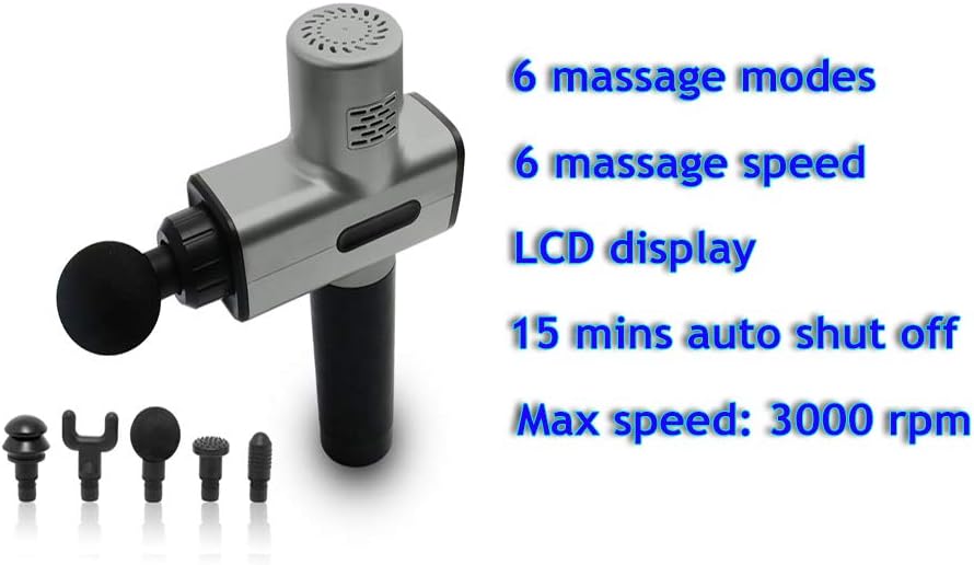SKY LAND Massage Gun Deep Tissue| Handheld Massager Cordless Percussive Vibration Massage Gun - Grey/Black, Unisex Massager EM-4172
