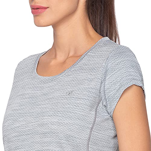 Image of berge' Ladies Jacquard Polyester Dry Fit Textured Western Shirts & Tshirts for Women, Quick Drying & Breathable Fabric, Gym Wear Tees & Workout Tops|Half Sleeve T-Shirt|Running Tshirts for Women