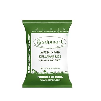 SDPMart Naturally Aged Kullakar Red Rice | 4 Lb 64 oz | Traditional Rice | Native Variety | 100% Natural |