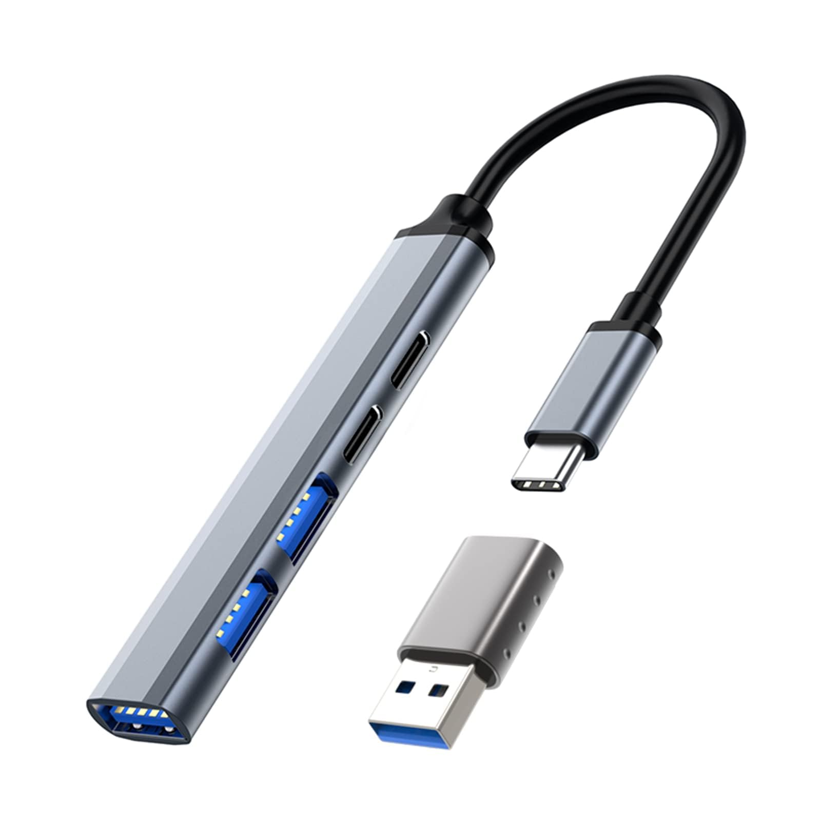 Amazon | USB C ハブ 5ポート拡張 Type C USB C-A変換アダプタ付き