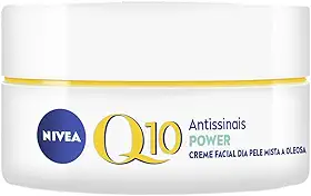 NIVEA Creme Facial Antissinais Q10 Power Dia FPS 30 50g, Reduz Rugas, Controla a Oleosidade, Cuidado Facial Diário, Pele Mista a Oleosa