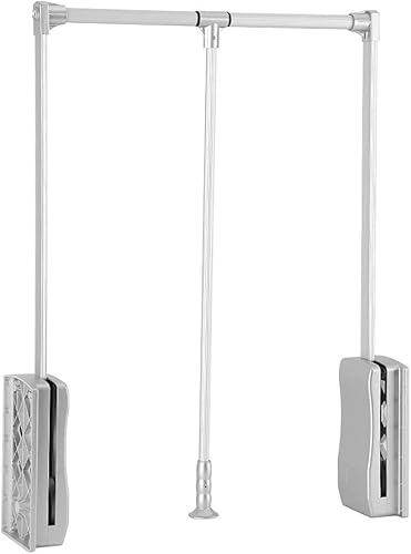 Barra de armario extraíble, organizador de armario ajustable, riel de ropa para colgar ropa resistente, colgador de barra de ropa suave, ahorro de