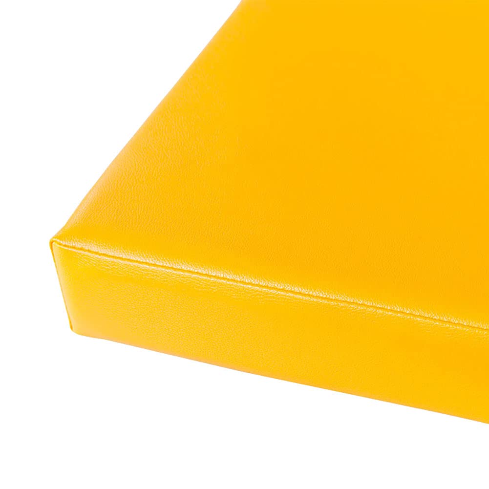 Premium Custom Faux Leather Seat Cushion,Thicken Breathable Long Stool Chair Cushion Bench Cushion Chair Pads Sofa Cushion-Yellow 80x35x5cm(31x14x2inch) โ image 1