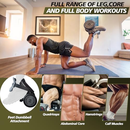 Image of Foot Dumbbell Attachment, Dumbbell Weights for Legs Holder, Weight Training for Legs, Adjustable│1-120 lbs, Leg&Core&All Around Workout, Left /Right Foot